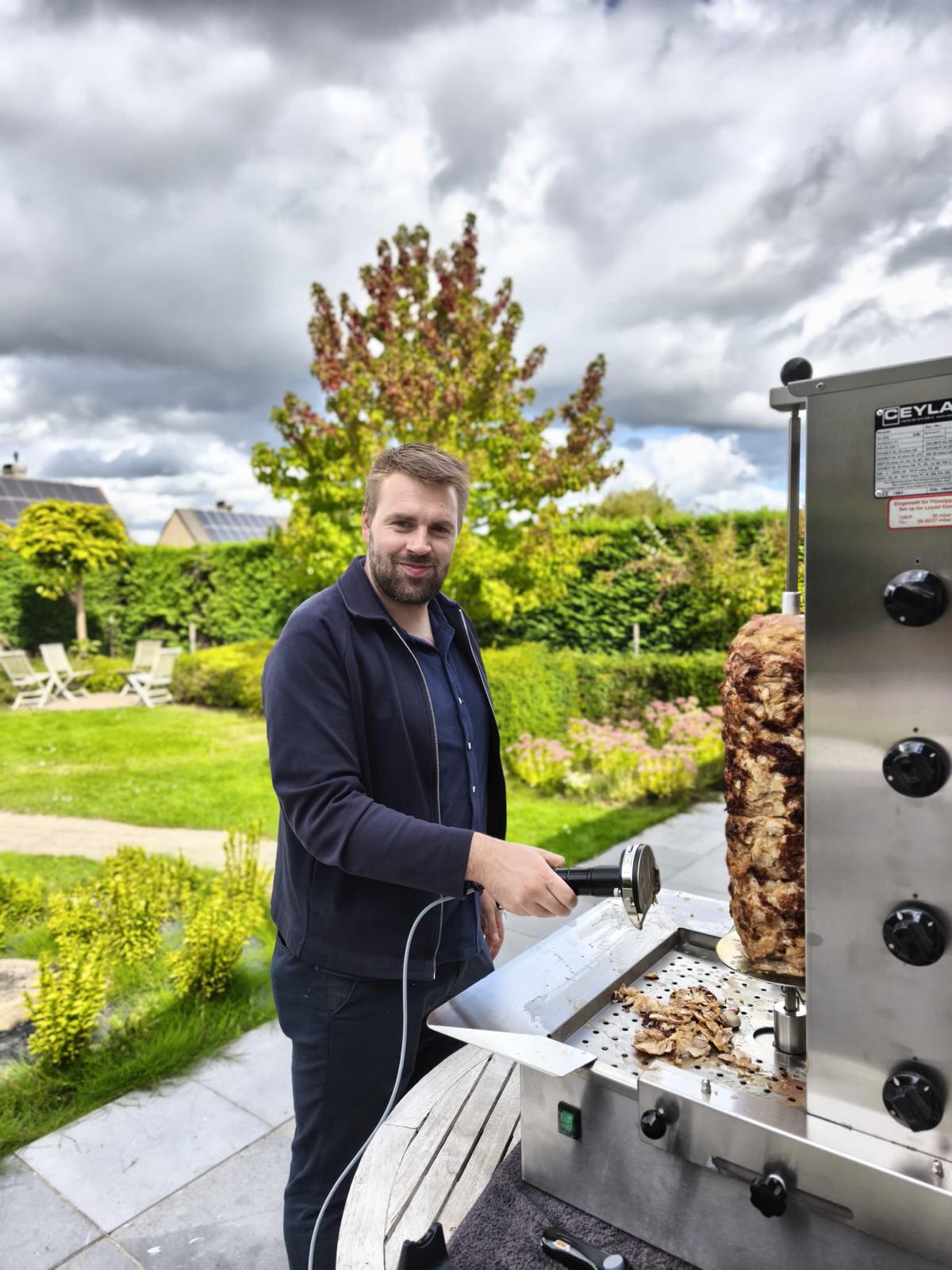 de vleesbobijn setup in de tuin